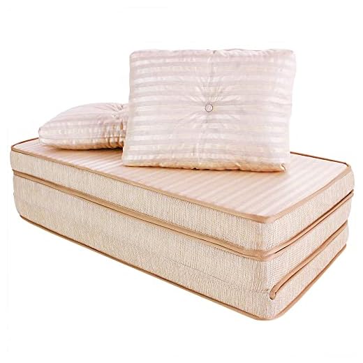 Puff Colchonete Dobrável/Sofa 3 em 1 + Travesseiro Casal BF Colchões