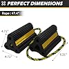 Wheel Chocks for RV Trailer Camper Truck Car, [2pair/4pack with Rope] Versatile Rubber Chocks Block Stopper for Tire with Reflective Strips, Utility Boat Travel Trailer Camper RV Accessories Must