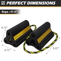 WECARLLE Wheel Chock for RV Trailer Camper Truck Car 2pair 4pack with Rope — image 2