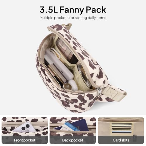 Image of TOPEAST Waist Pack 3.5L Fanny Packs with Water Bottle Holder