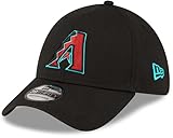 New Era MLB 39Thirty Team Classic Stretch Flex Fit Team Color Primary Logo Primary Logo Baseball Cap Hat - Arizona Diamondbacks Black - Medium - Large