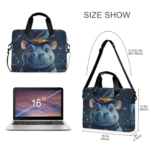 Funda para portátil hipopótamo Halloween 13-15.6 pulg miniatura 4