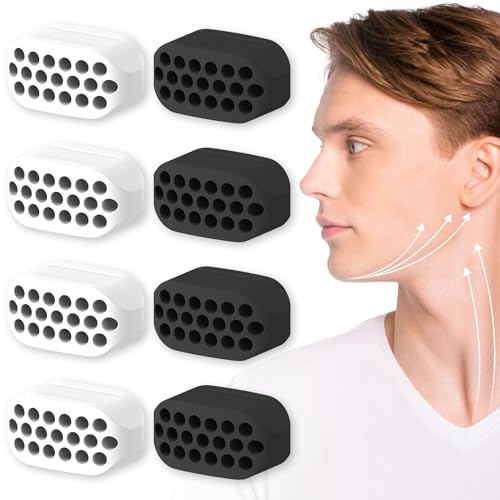 LOKBY 10 peças exercitador de mandíbula chicletes rígidos mandíbula Jaw Exerciser Mewing mandíbula exercício homem aplicável à fortalecer e apertar a mandíbula e o pescoço mulheres homens