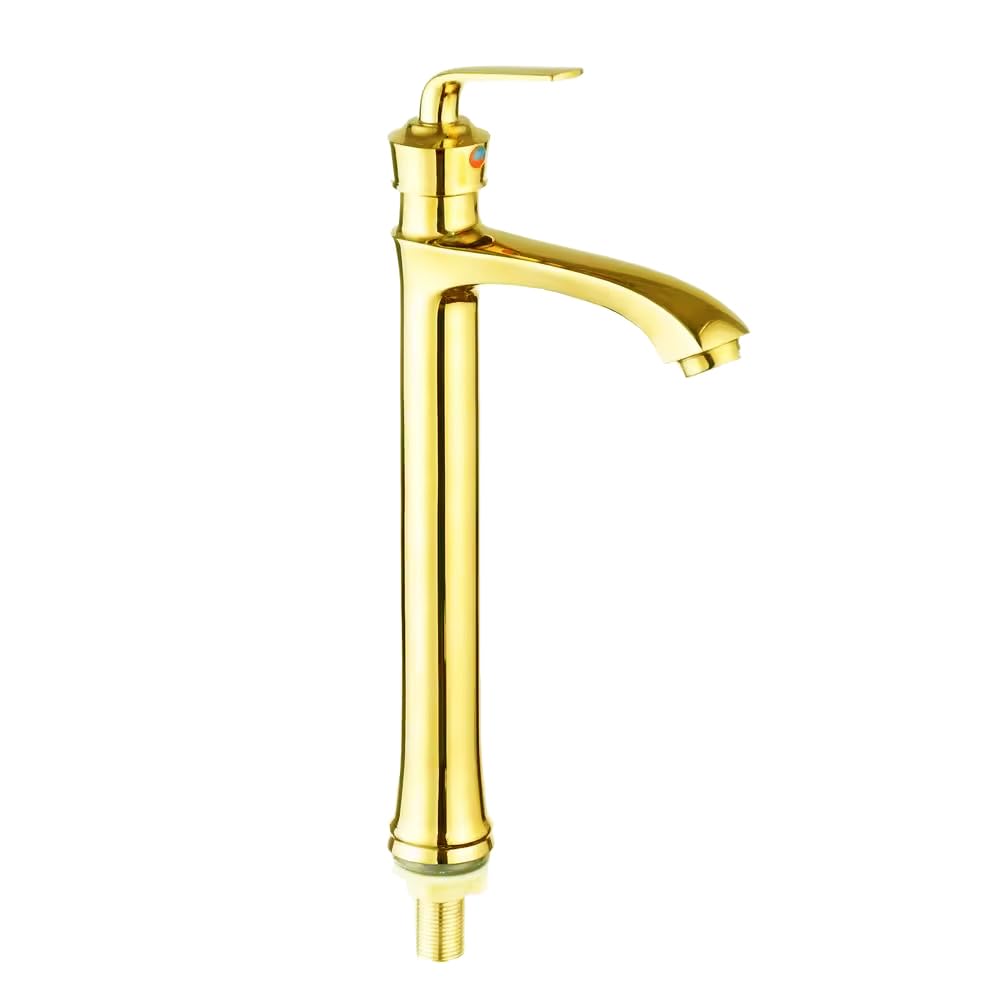 Specule Wash Basin Taps | Stainless Steel tap for wash Basin | Single Lever Pillar tap for wash Basin | Extended Tall Body 12 Inch Height (Gold) (B0D9884N8V) Amazon Price History, Amazon Price Tracker