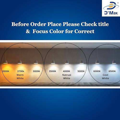 Image of D'Mak 22 Watt Round LED Conceal Panel Light for POP & False Ceiling - Cool White LED Ceiling Panel Light - Energy-Efficient and Stylish Design (Pack of 1)