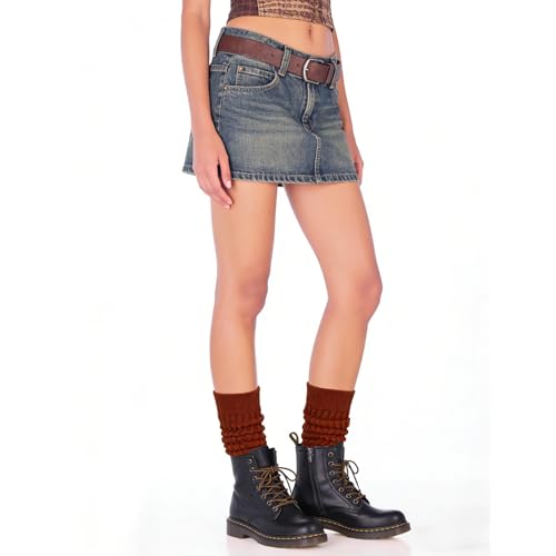 Image of Violet Mist women slouch socks thick colored knee high scrunch socks long stacked sock boot 80s 90s Novetly