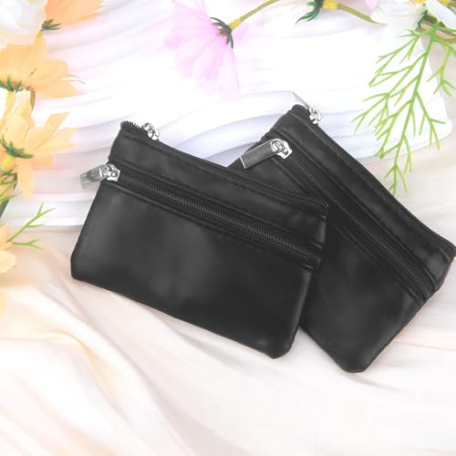 2 PCS Monedero Hombre Negro, 11x8 cm, Monedero de Piel Cremalleras y Argolla para Llaves, Diseño Exclusivo en Cuero Hecho a Mano, Accesorio de Elegancia Duradera y Funcionalidad Superior para Hombre - imagen 7