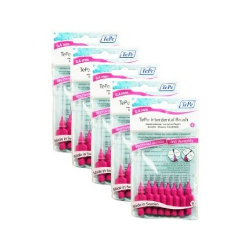 TePe 0.4 mm Taille 0 Original Brosse interdentaire  Lot de 5, Total 40
