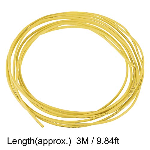 Tubo termocontraíble uxcell amarillo de 5 mm con contracción 2:1 para asegurar tus conexiones 2