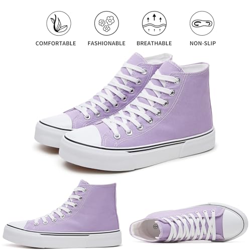 Image of hash bubbie High Top Canvas Sneakers Fashion Walking Shoes | high tops non slip on walking breathable casual comfortable lace up tennis shoes