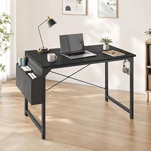 Sweetcrispy デスク パソコンデスク 幅120cm X型補強フレーム 高安定 収納袋付き 省スペース ワークデスク 在宅ワーク 勉強机