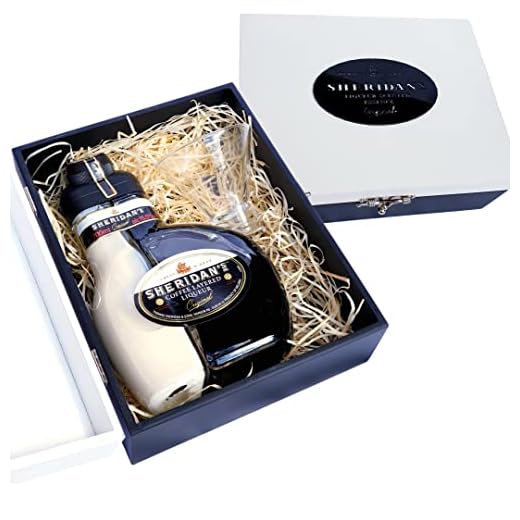 Kit Sheridans Licor 700ml + Taça 180ml + Caixa De Mdf