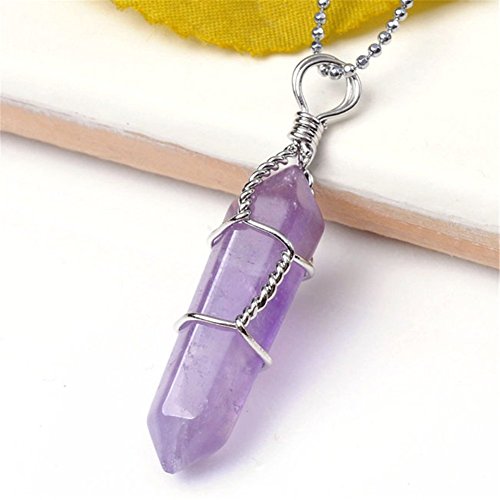 Foster's Amethyst Wire Wrap Gemstone Quartz Healing Point