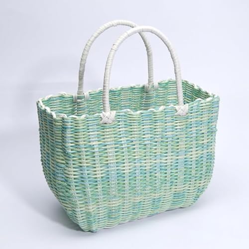 AOBOPO キッチン・バスルーム多場所対応収納 シャンプー・ボディソープ専用バスケット ランドリー洗濯物収納バスケット ショッピングバスケット プラスチック製ハンドル付き(持ち運び容易) スパバッグ・バスバッグ兼用 家庭用多目的収納