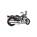 Freedom Performance Racing Slip-On Exhaust (Chrome with Black Tip / 3.25") for 07-17 Harley FLSTC