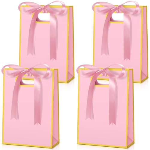 Kolldenn 30 Pack Pink Gift Bags with Handles, 10.2 x 7.1 x 3.2 Inch