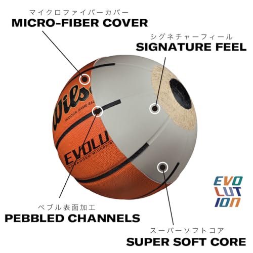 Ballon de basketball Wilson Evolution 295 Game ball OYE - vue 4