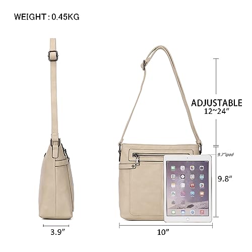KouLi Buir Crossbody Purses for Women PU Leather Shoulder Bags Multi Pocket Cross Over Bag3