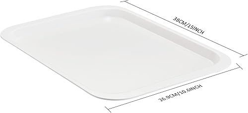 Miniatura 2 de PFW-15106-06 - Bandejas rectangulares de melamina para servir de 15 x 10.6 pulgadas, bandejas de comida rápida para desayuno, almuerzo y cena para