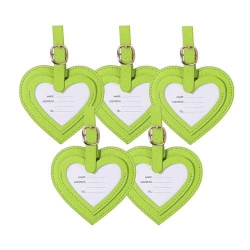 Étiquettes de bagage en cuir PU vert pour protéger vos données