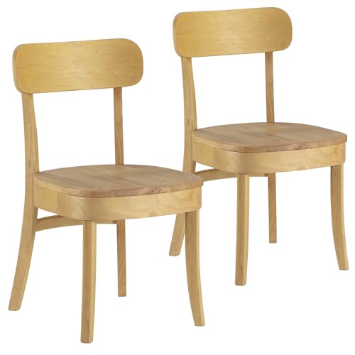 HOMN LIVING Pack de 2 chaises Nala en Chêne, Bois Massif, 45,5 cm (Largeur) 49 cm (Profondeur) 83 cm (Hauteur)