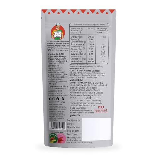 Image of GO DESi Real Aam Fruti Twist Fruit Bars - 3 x Pack of 10 pieces, Aam Papad, Mango Fruit Jelly