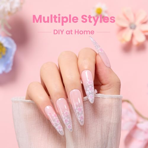 Image of Beetles Nail Art Stickers 30 Sheets 3D Flower Nail Stickers Color Heart Nails Design Supplies DIY Decals Decoration Nails Art for Women Girls