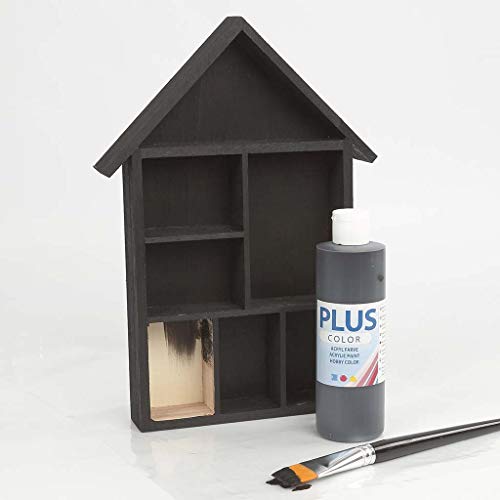 Creativ 575160 1-Piece Wooden House Shaped Shelving System with 7 Small Compartments, Beige