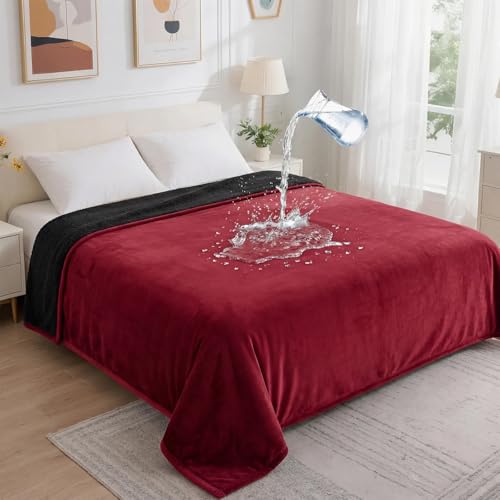 Waterproof Blanket for Bed - Blanket with Waterproof & Stain Proof, Splash Resistant...