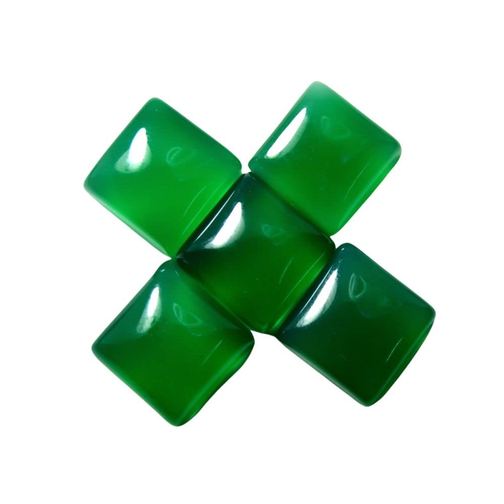 Natural Green Onyx at Wholesale Lot (Rs 30/Carat) Fine Quality Square Shape हकीक Loose Gemstone for Reselling Astrologers Jewellers Crystal Healing Astrological Singh Leo Rashi-image-30