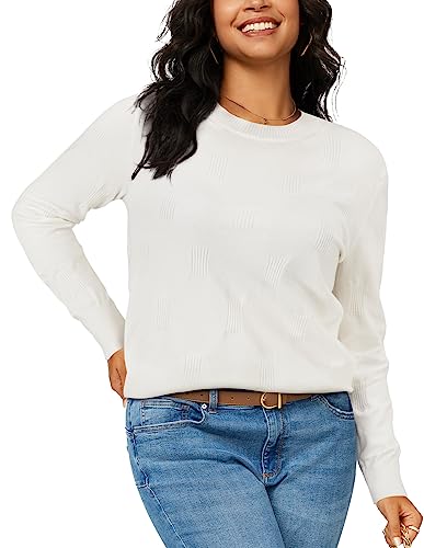 Image of Arach&Cloz Women's Soft Knit Sweater Fall Dressy Casual Pullover Tops