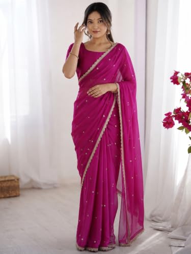Image of Yashika Women's Rangoli Silk Blend Saree with Blouse Piece for Traditional Ethinic Wear Sari