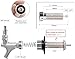 Dbgogo 3'' Draft Beer Faucet Shank, 1/4'' Beer Line Barb Brewing No Leak No Drip No Stick Stainless Core Kegerator Tap Beer Shank Dispenser Self-Closing Spring Tap Brush Spanner Wrench Hose Clamp