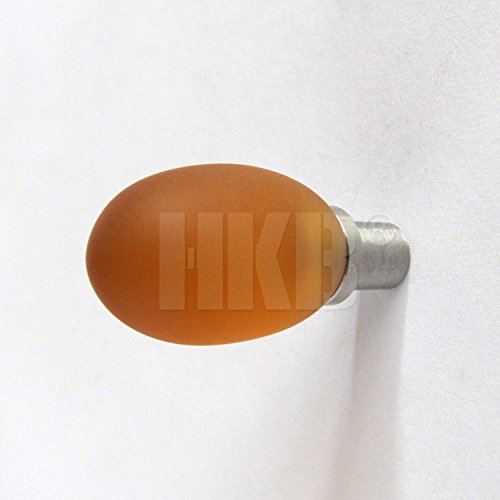 Preisvergleich Produktbild 1 Stück Möbelgriff Möbelknopf für Schranktür o. Schublade, tolles Design, bersteinfarbenes, mattes Glas, + Schraube, ø= 17mm, Höhe = 33mm, Sockel-ø = 7mm, hochwertig, Art.-Nr. 45000-38-505