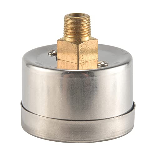 Giilayky Universal-Druckmessgerät für Kraftstoff, 1/8 NPT (140 Psi) mit T-Adapter für Kraftstoffdruckmessgerät, 3/8