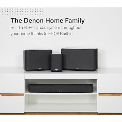 Denon Home 550 Wireless Smart Soundbar for TV with Dolby Atmos 3D Audio, Wi-Fi & Bluetooth, Built-in HEOS, Alexa, Siri & AirPlay 2, Spotify Connect, Pair Home Speakers & Subwoofer, Black