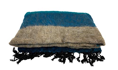 Extra Soft Yak Wool Blend Blanket/Throw - Made In Nepal Size 48" X 96" #TOP7