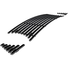 APS Compatible with Ford Mustang 2013-2014 GT Main Upper Stainless Steel Black 8x6 Horizontal Billet Front Grill Grille Insert F65925J