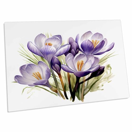 3dRose Desk Pad Ilustración Flor Crocus Púrpura miniatura 1