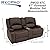 RecPro Charles 67" Powered Double RV Wall Hugger Recliner Sofa RV Loveseat from RecPro