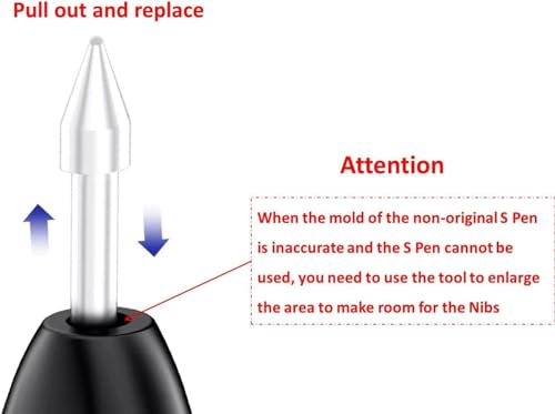 Image of Sounce Stylus Pen Nib Replacement Nibs for Samsung S Pen Refill Tool Set Compatible with Spen Tab S6 S7+ Lite Note10 Note20 Nib Tip (Stylus Pen Not Included) - White