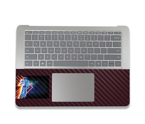 Image of MightySkins Carbon Fiber Skin Compatible with Microsoft Surface Laptop Studio 2 (2023) Full Wrap Kit - Glow Football | Protective, Durable Textured Carbon Fiber Finish | Made in The USA