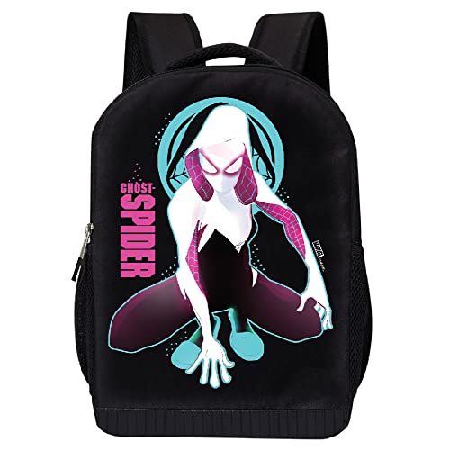 Marvel Spider-Gwen Stacy Ghost Spider Backpack - 18 Inch Mesh Padded Bag for Boys, Girls & Toddlers (Pink)