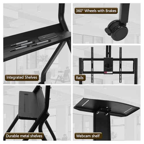 Soporte móvil ajustable para pantallas de 42-75 pulgadas miniatura 5