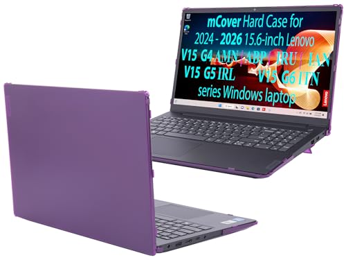 Coque de protection Lenovo V15 G4 G5 G6 violette pour éviter les rayures sur PC portable 15.6 pouces