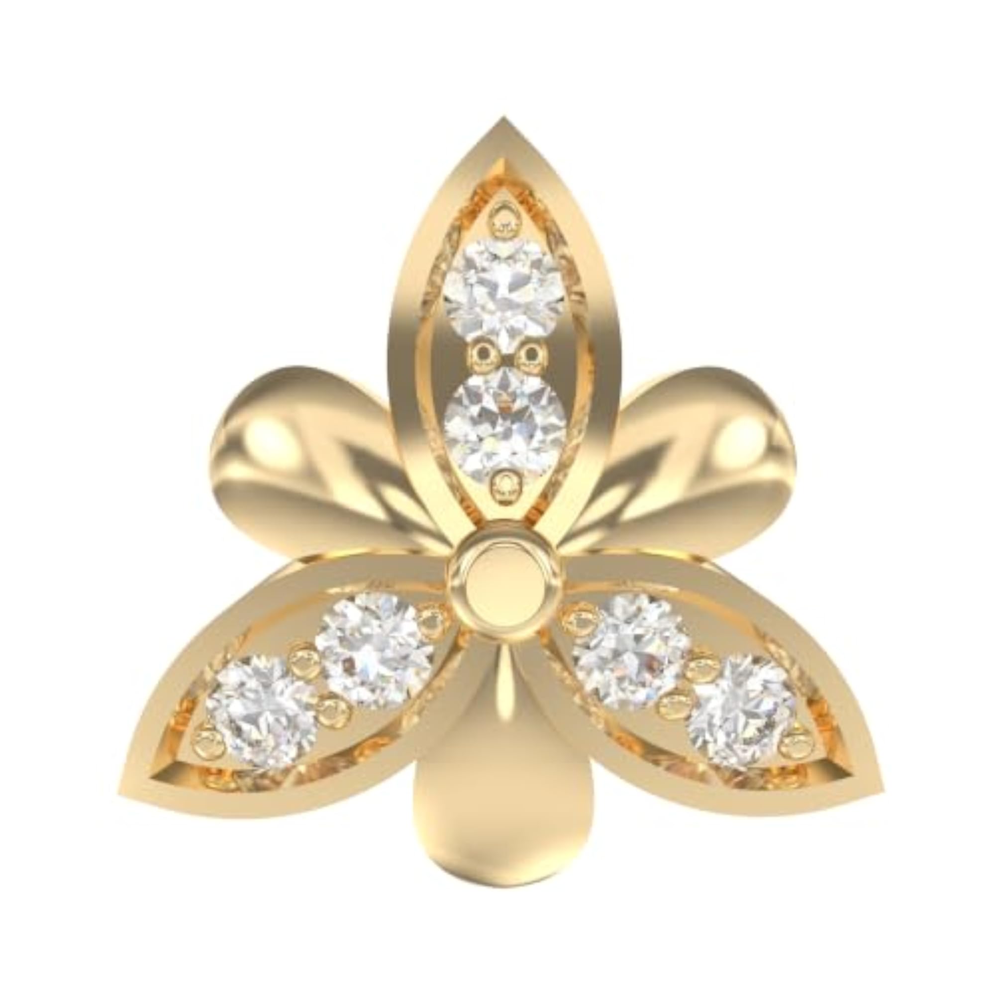 Women's Kavya Lab-Grown Diamond Nose Pin, Chic Style