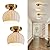2-Pack Semi Flush Mount Ceiling Light - Ceramic Hallway Light Fixtures,Gold Ceiling Light Fixture,Small Flush Mount Ceiling Light, Modern Ceiling Light for Entryway Kitchen Dining Room