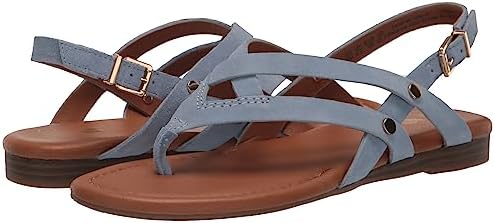 Franco Sarto Sarto Womens Gretchen Strappy Sandal Clear Sky Suede 6 M | Image 6