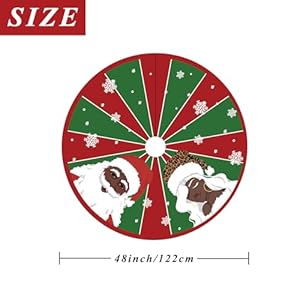 Christmas Tree Skirt Red and Green Black Santa African American Santa Tree Skirt 48inch Xmas Winter Tree Skirt for Christmas Indoor Outdoor Decorations Christmas Tree Skirt Red and Green Black Santa African American Santa Tree Skirt 48inch Xmas Winter Tree Skirt for Christmas Indoor Outdoor Decorations