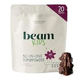BEAM Kids Multivitamin Powder – Kids Vitamins with Greens, Probiotic & Prebiotic, Immune Support for Children & Toddlers, No Artificial Sweeteners, for Picky Eaters, 20 Servings, Chocolate Flavor